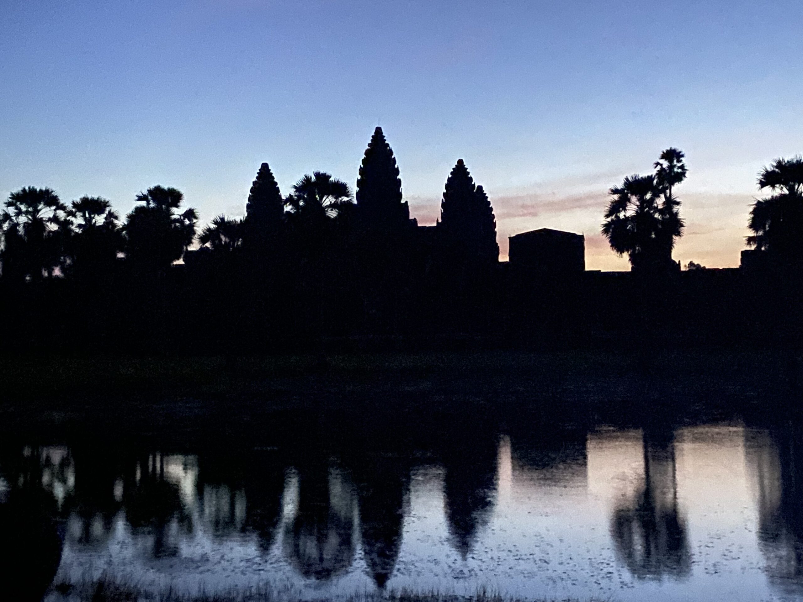 Angkor Wat temple complex at sunrise, Siem Reap Cambodia