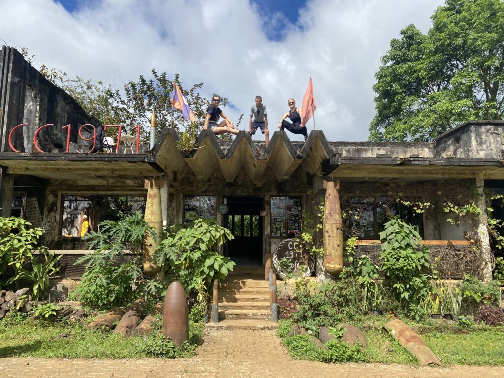 having fun at CC 1971 Cafe on the Pakse Loop